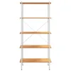 vidaXL Regal mit 5 Böden Weiß und Eiche-Optik 80x40x163 cm Produktbild-Vorschau 3