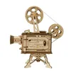 A wooden model of a film projector on a white background. Produktbild-Vorschau