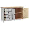 vidaXL Sideboard Hill Blanc 130x40x80 cm Pin massif Voir les images du produit 6