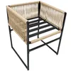 A square-shaped chair frame with woven rope sides and a slatted seat, shown from a slightly elevated angle against a white background. Produktbild-Vorschau