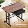 A desk with dimensions indicated by measurement lines and text. Anteprima dell’immagine prodotto