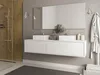 Weißer wandhängender Badezimmerschrank mit zwei Waschbecken Produktbild-Vorschau 2