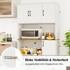 GOPLUS Küchenschrank Holz, freistehendes Hochregal mit 4 Produktbild-Vorschau 3