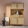 sweeek - Küchenschrank aus Holz und Rattan-Geflecht mit 4 Produktbild-Vorschau 6
