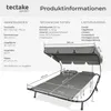 Chaise longue de jardin tectake® pour 2 personnes Voir les images du produit 13