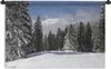 MuchoWow® Wandteppich Wandbehang Die schneebedeckten Bäume Produktbild-Vorschau 1
