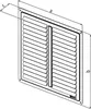 Edelstahl Lüftungsgitter 305x305 mm Abluftgitter Schlitz Produktbild-Vorschau 2