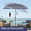 Sekey Sonnenschirm Rund Ø180cm Gartenschirm UV Schutz 50+ Produktbild-Vorschau 7