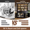 MODFU Mobile da cucina moderno con cassetti, credenza nera, Anteprima dell’immagine prodotto 4
