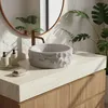 Lavabo Da Appoggio Rea Alice Moon Beige, Pietra Artificiale Anteprima dell’immagine prodotto 3