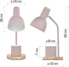 Stolní lampa POPPY na žárovku E27, růžová Náhľad obrázku produktu