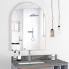 Gebogen wandspiegel 102x75cm met metalen frame in goud Productafbeelding-voorbeeld 4