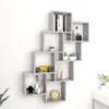 vidaXL Étagère cube gris béton 90x15x119 cm Bois composite Voir les images du produit 2