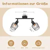 ZMH Plafonnier noir 2 flammes, spot E14 orientable 350°, Voir les images du produit 4