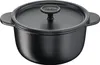 A black cast iron pot with a lid. Náhled obrázku produktu
