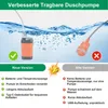 Tragbare Campingdusche Akku mit Pumpe, Camping Dusche Produktbild-Vorschau 2
