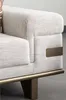 Hellgraue Sitzgarnitur Moderne Polster Stoff Couch Textil Produktbild-Vorschau 10
