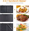 Aigostar - 3 in 1 Sandwichmaker, Sandwichtoaster, Produktbild-Vorschau 2
