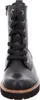 A close-up, front-facing view of a black leather lace-up boot with a thick sole. Produktbild-Vorschau
