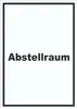 Abstellraum Schild mit Text Lager hochkant A2 Rückseite Produktbild-Vorschau 1