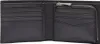An open black leather wallet with multiple card slots and a zippered compartment. Produktbild-Vorschau