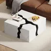 Merax salontafel met marmerlook, geometrische kubusvormige Productafbeelding-voorbeeld 1
