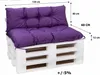 Paletové polštáře fialový|Sedák 120x60 + opěrák 120x40, Náhled obrázku produktu 2