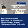 Magnetoplan Magnetowandleiste weiß 500mm mit 4 Magneten Produktbild-Vorschau 2