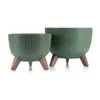 Súprava kvetináčov Rosa linea Eco wood green Náhľad obrázku produktu 4
