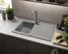 Granitspüle 76x44 cm mit Armatur Grau – Küchenspüle aus Produktbild-Vorschau 9