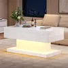STILVORA 100x50x45cm lesklý konferenční stolek s úložným Náhled obrázku produktu 11