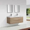 Doppelwaschtisch + Unterschrank 120cm montiert Eiche hell Produktbild-Vorschau 1
