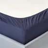 HOMESCAPES lenzuolo matrimoniale blu navy, numero di fili Anteprima dell’immagine prodotto 2