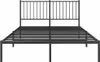 vidaXL Postel s čelem kovová černá 140x200 cm Náhled obrázku produktu 4