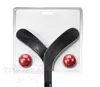 A set of mini hockey sticks and balls packaged in clear plastic. Podgląd zdjęcia produktu