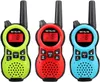 Three colorful walkie-talkies are displayed side-by-side against a white background. Voir les images du produit