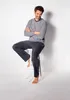 LE JOGGER Pyjama 4 -teilig blau-marine, grau-anthrazit Produktbild-Vorschau 7