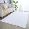 Teppich Wohnzimmer Hochflor Weiß 160x230 Rechteck Unicolor Produktbild-Vorschau 2