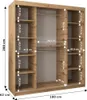 Kleiderschrank ENNI – Breite 180 cm, weiß Produktbild-Vorschau 6