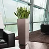 LECHUZA-Pflanzgefäß CUBICO Alto Premium 40 Taupe Hochglanz Produktbild-Vorschau 5