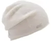 Seeberger Strickmütze-Beanie aus 100% Kaschmir mit Rollrand in beige