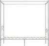 vidaXL Himmelbett-Gestell Weiß Metall 90 x 200 cm Produktbild-Vorschau 3