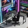 ZELURXX L-förmiger Gaming-Schreibtisch mit LED-Beleuchtung, Produktbild-Vorschau 1