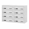 8-fach Briefkastenanlage Grau Ral 7035, 25 cm Tiefe, 8er Produktbild-Vorschau 1