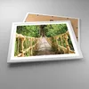 Gerahmtes Poster - Weißer Rahmen - Brücke Seil Dschungel - Produktbild-Vorschau 3