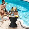 COSTWAY 3 in 1 Gartentisch 30L Kühlbox Hocker Produktbild-Vorschau 2