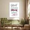 MuchoWow® Poster Weinzitat "Große Geister trinken Wein" mit Produktbild-Vorschau 3