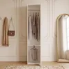 Hoge kast met opbergvakken en deuren, garderobe met Productafbeelding-voorbeeld 2