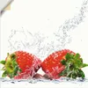 ARTland Wandbild, selbstklebend Erdbeeren mit Spritzwasser Produktbild-Vorschau 1