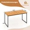 Akazienholz Esstisch, 140 cm rechteckiger Gartentisch mit Produktbild-Vorschau 7
